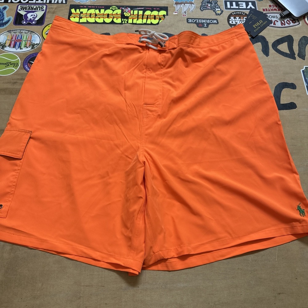 Polo‎ Big & Tall Orange Swim Board Shorts Size 5XB NWT MSRP $79